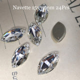 Crystal Rivoli / Navette / Drop / Square / Triangle / Galax / Cosmic / Baguette / Rect / Oval / Left  AFB