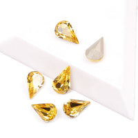 4300 Pear Drop Light Topaz AKF mit/ohne Krallenfassung